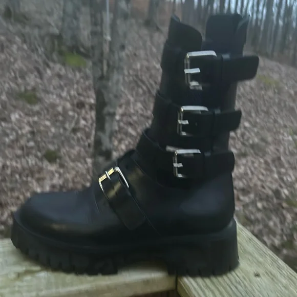 Jonak Size 8 Women's Black Strappy Boots - Picture 2 of 10